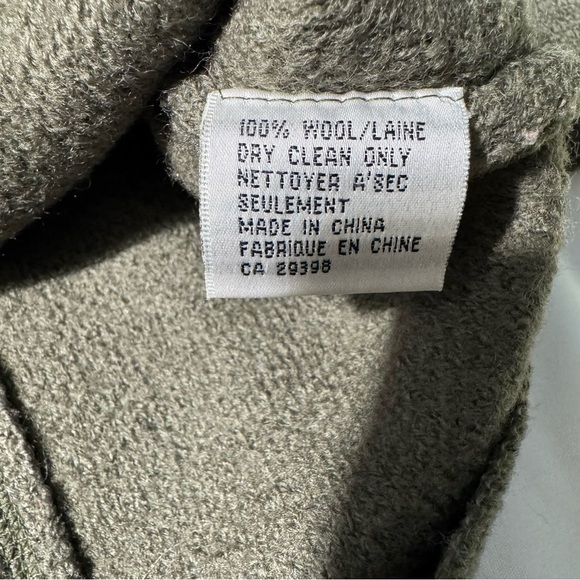 Vintage André Christian 100% Wool Zip Up Sweater Green Size Medium - Picture 6 of 10